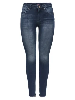 Sale ONLBLUSH Mellemhøj talje Skinny fit Ankellængde Jeans Dame Jeans|Jeans