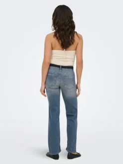 Clearance ONLBLUSH Mellemhøj talje Straight fit Jeans Dame Jeans|Jeans