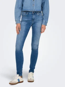 Clearance ONLBLUSH Mellemhøj talje Skinny fit Jeans Dame Jeans|Jeans