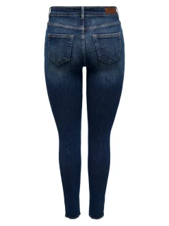 Outlet ONLBLUSH Mellemhøj talje Skinny fit Ankellængde Jeans Dame Jeans|Jeans