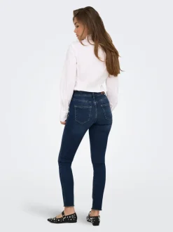 Outlet ONLBLUSH Mellemhøj talje Skinny fit Ankellængde Jeans Dame Jeans|Jeans