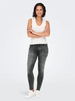 Best ONLBLUSH Mellemhøj talje Skinny fit Ankellængde Jeans Dame Jeans|Jeans