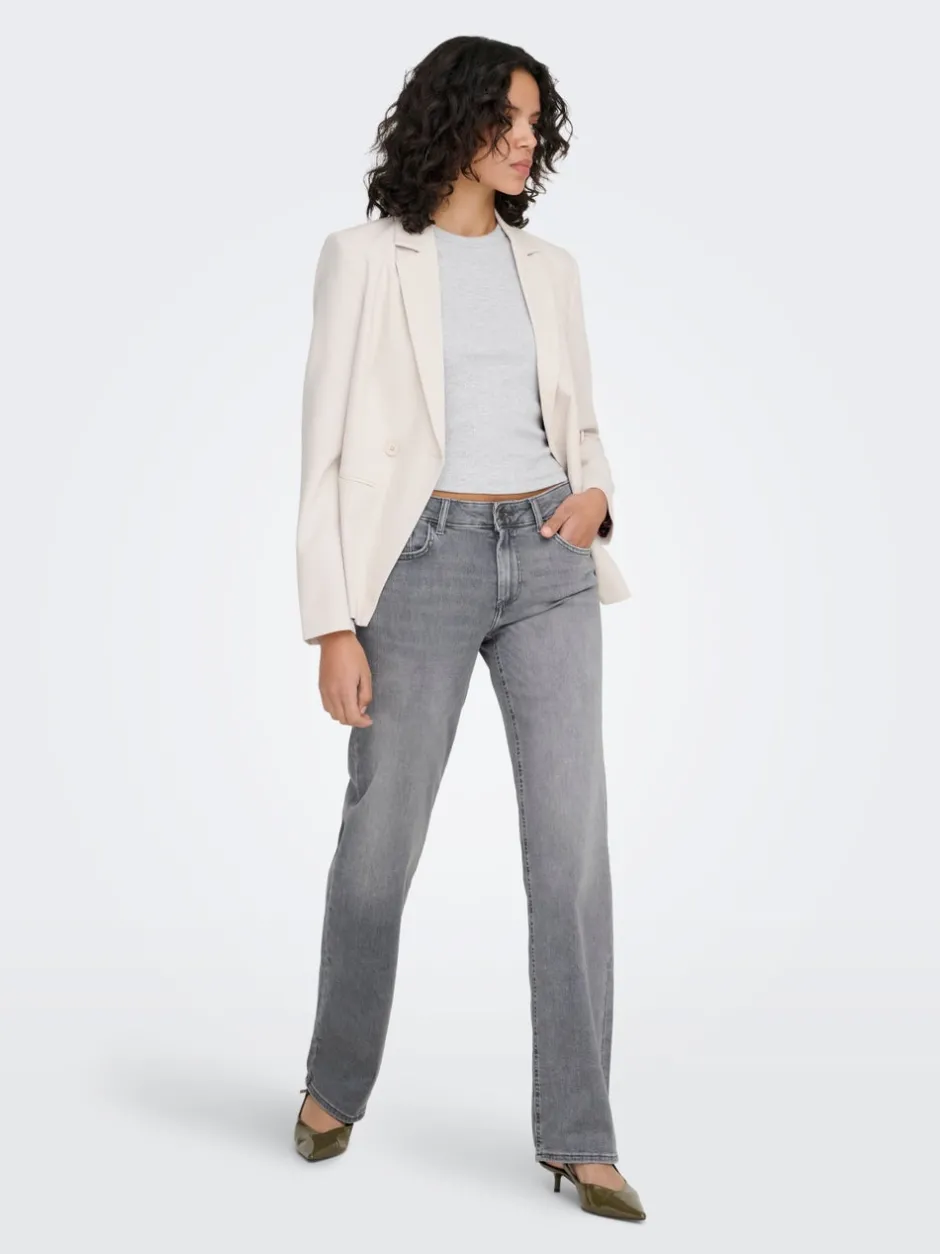 Online ONLBLUSH Mellemhøj talje Straight fit Jeans Dame Jeans|Jeans
