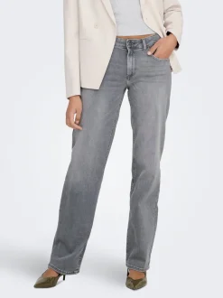 Online ONLBLUSH Mellemhøj talje Straight fit Jeans Dame Jeans|Jeans