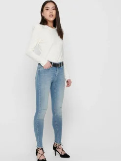 Hot ONLBLUSH Mid rise Skinny fit Ankellængde Jeans Dame Jeans|Jeans