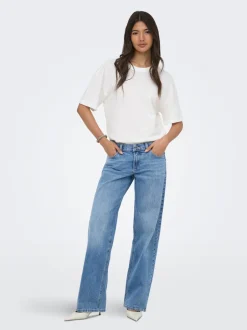 Online ONLBRENDA Lav talje Wide leg fit Jeans Dame Jeans|Jeans