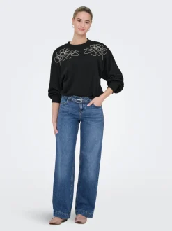 Hot ONLBRENDA Lav talje Wide leg fit Jeans Dame Jeans|Jeans
