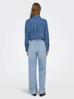Best ONLBROOME Høj talje Wide leg fit Jeans Dame Jeans|Jeans