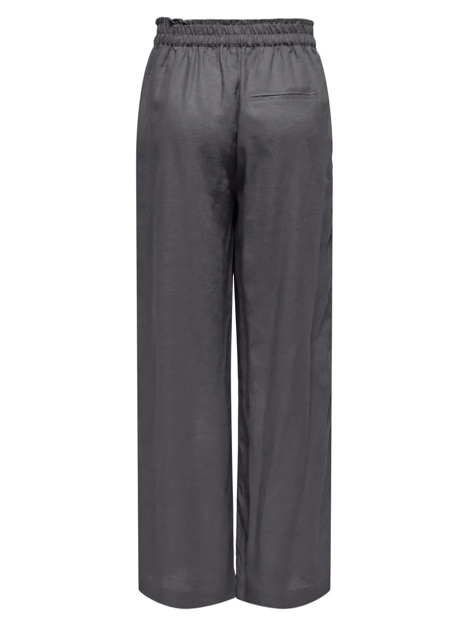 Sale ONLBRUXELLES Straight fit Hør Bukser Dame Bukser