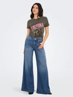 Sale ONLCALIFORNIA Mellemhøj talje Flared fit Jeans Dame Jeans|Jeans