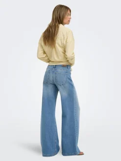 New ONLCALIFORNIA Mellemhøj talje Wide leg fit Jeans Dame Jeans|Jeans