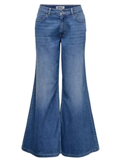 Hot ONLCALIFORNIA Mellemhøj talje Wide leg fit Jeans Dame Jeans|Jeans