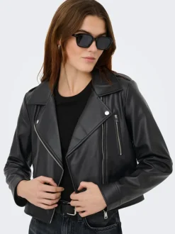 Hot ONLCARMEN Bikerjakke Dame Jakker Og Frakker
