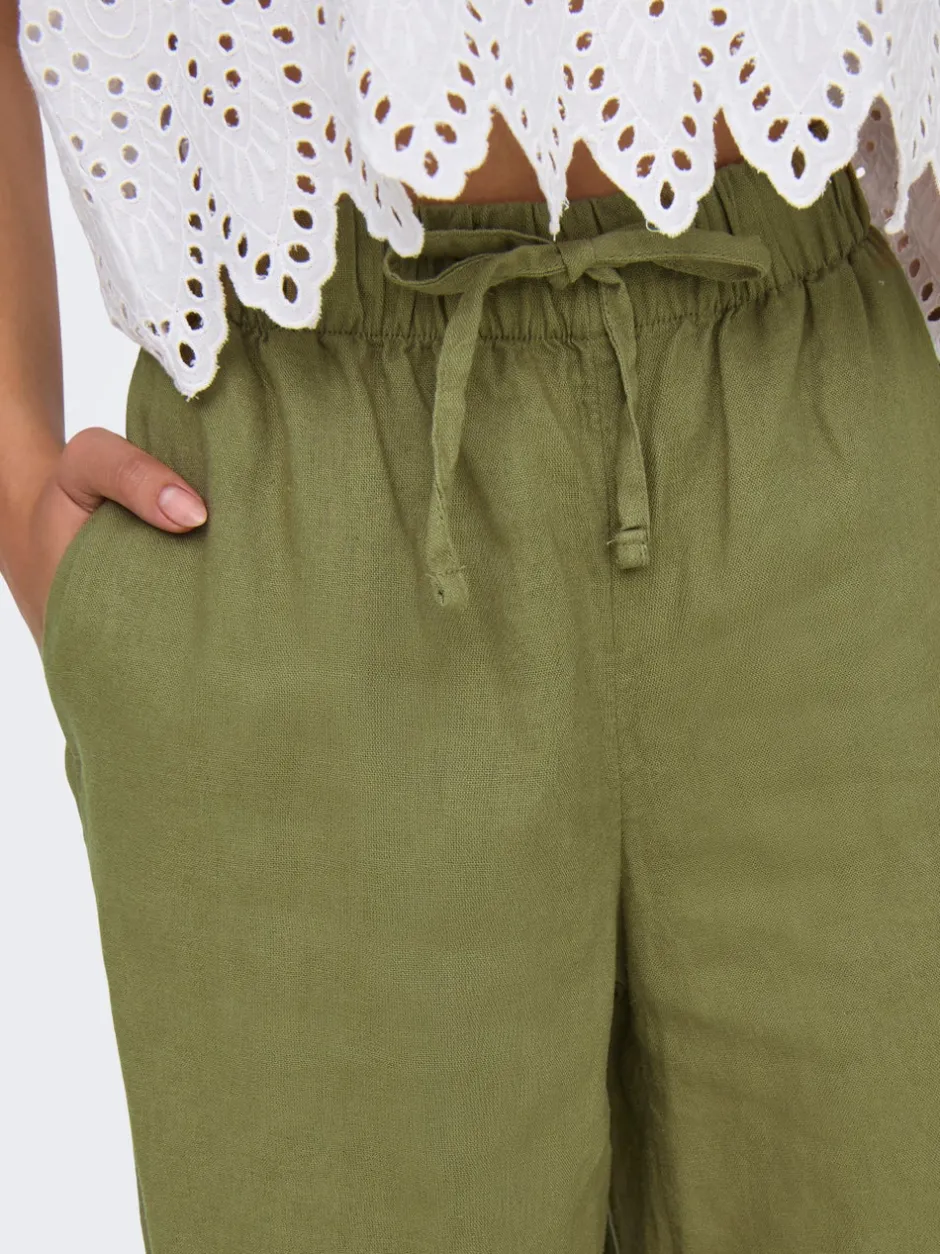 Sale ONLCARO Loose fit Hør Bukser Dame Bukser