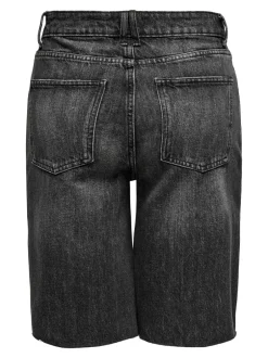 Outlet ONLCARO Mellemhøj talje Loose fit Denim-shorts Dame Shorts|Double Denim