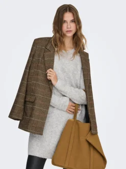 Best ONLCAROL Lang kjole Dame Strik & Cardigans|Kjoler
