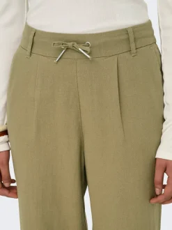 Hot ONLCARO-POPTRASH Comfort fit Hør Bukser Dame Bukser