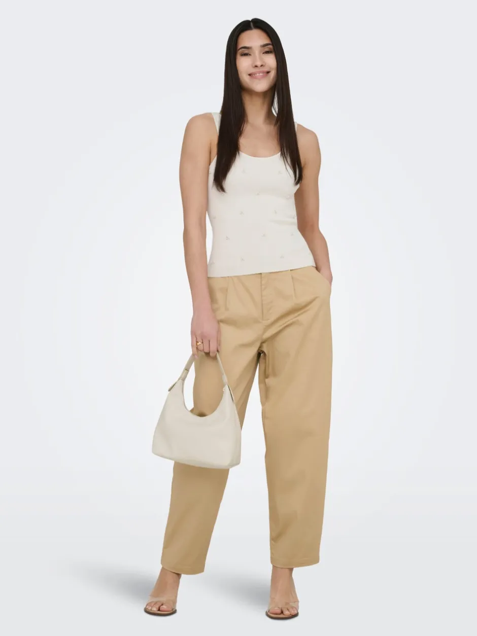 New ONLCASIL Barrel fit Chinobukser Dame Bukser
