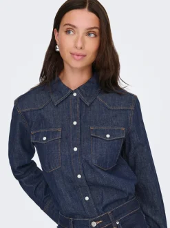 Online ONLCHARLIZE Denim-skjorte Dame Double Denim|Skjorter