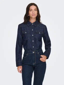 Online ONLCHARLIZE Denim-skjorte Dame Double Denim|Skjorter