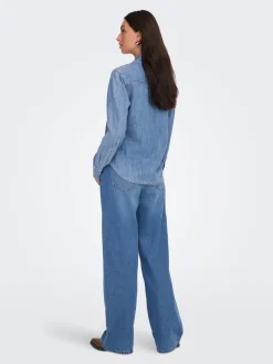 Online ONLCHARLIZE Denim-skjorte Dame Double Denim|Skjorter
