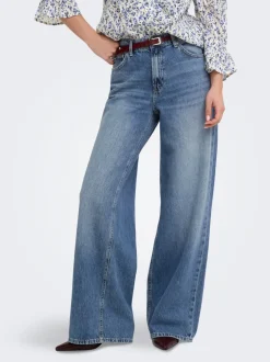 Clearance ONLCHARLOT Mellemhøj talje Wide leg fit Jeans Dame Jeans|Jeans