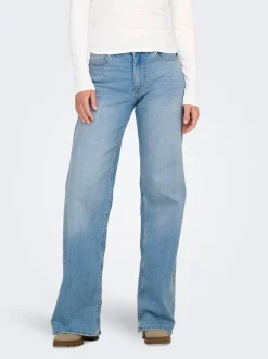 Hot ONLCHRIS Mellemhøj talje Wide leg fit Jeans Dame Jeans|Jeans