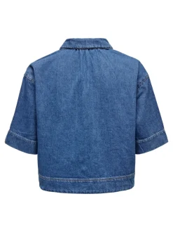 Sale ONLCLEO Denim-skjorte Dame Double Denim|Skjorter