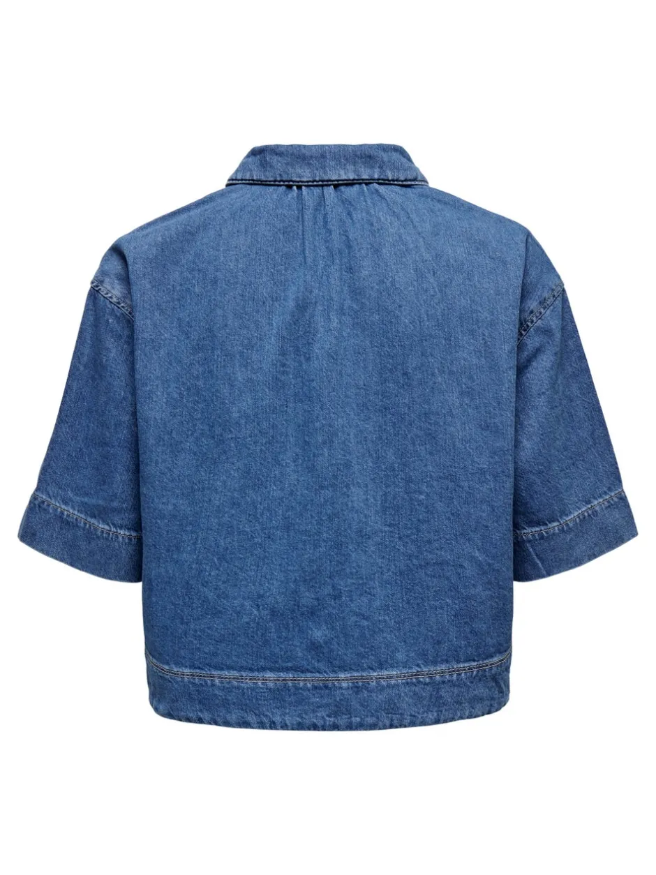 Sale ONLCLEO Denim-skjorte Dame Double Denim|Skjorter