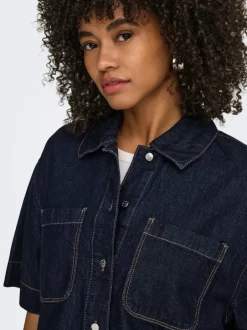 Outlet ONLCLEO Denim-skjorte Dame Double Denim|Skjorter