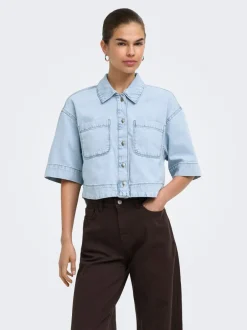 Outlet ONLCLEO Denim-skjorte Dame Double Denim|Skjorter
