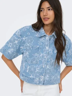 Clearance ONLCLEO-AUDE Denim-skjorte Dame Skjorter