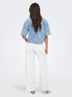 Clearance ONLCLEO-AUDE Denim-skjorte Dame Skjorter