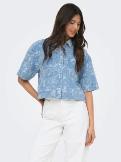 Clearance ONLCLEO-AUDE Denim-skjorte Dame Skjorter