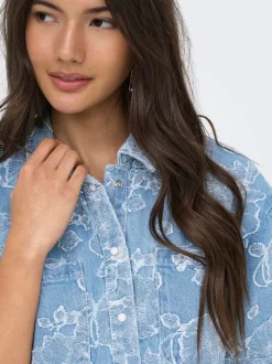 Clearance ONLCLEO-AUDE Denim-skjorte Dame Skjorter