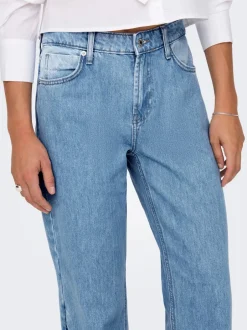 ONLCOBAIN Mellemhøj talje Wide leg fit Jeans Dame Jeans|Jeans