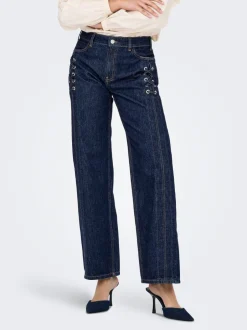 Sale ONLCOBAIN Mellemhøj talje Wide leg fit Jeans Dame Jeans|Jeans