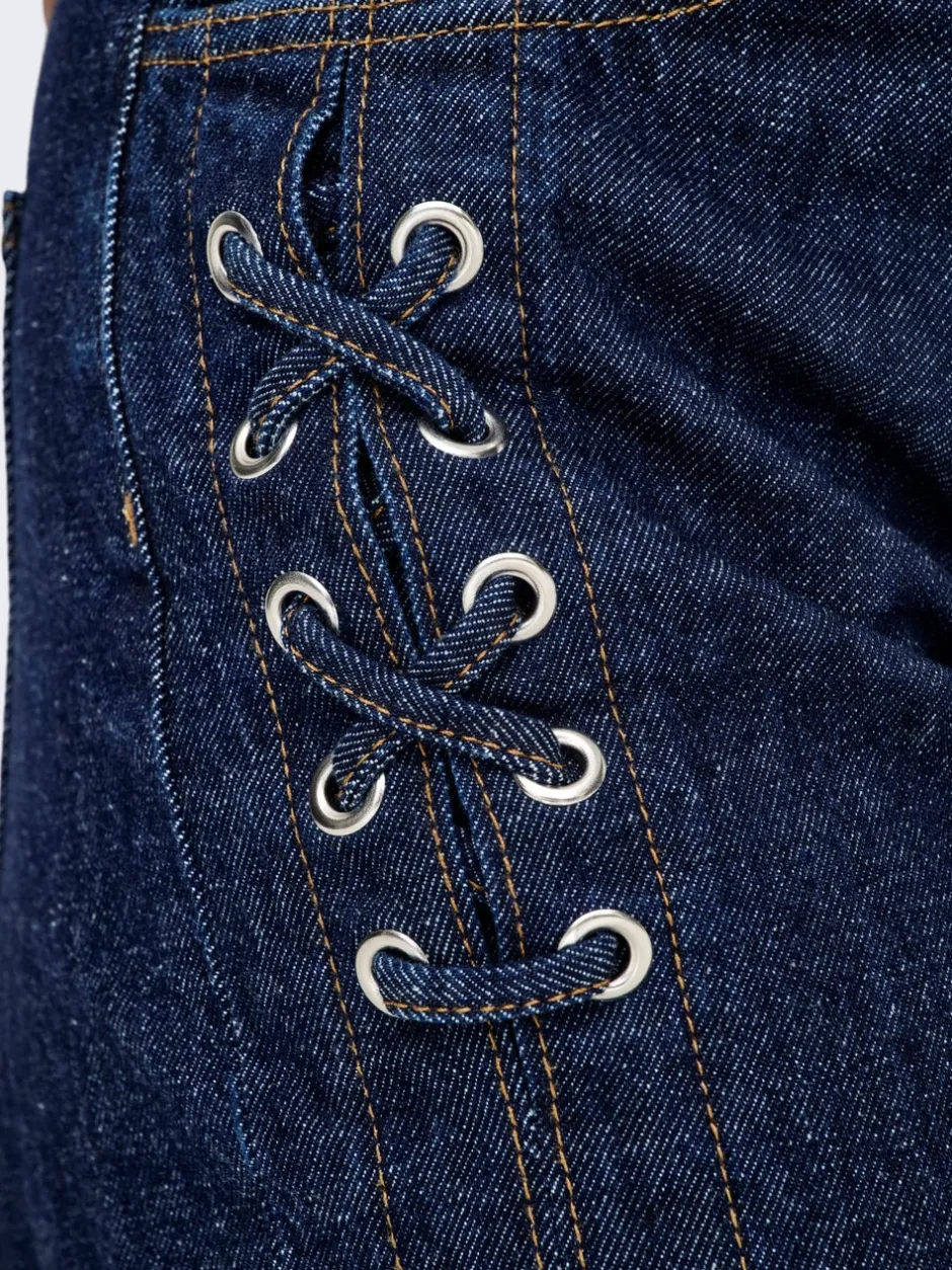 Sale ONLCOBAIN Mellemhøj talje Wide leg fit Jeans Dame Jeans|Jeans