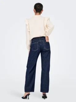 Sale ONLCOBAIN Mellemhøj talje Wide leg fit Jeans Dame Jeans|Jeans