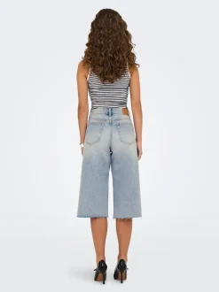 Hot ONLCOBAIN Mellemhøj talje Loose fit Denim-shorts Dame Shorts|Double Denim