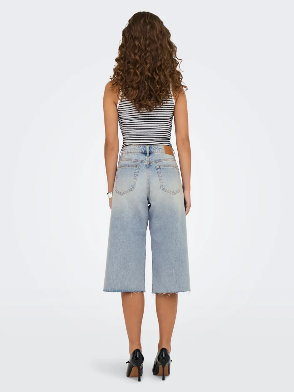 Hot ONLCOBAIN Mellemhøj talje Loose fit Denim-shorts Dame Shorts|Double Denim