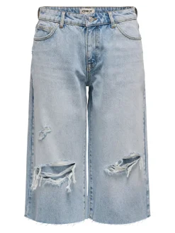Hot ONLCOBAIN Mellemhøj talje Loose fit Denim-shorts Dame Shorts|Double Denim