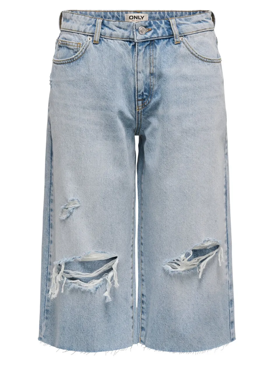 Hot ONLCOBAIN Mellemhøj talje Loose fit Denim-shorts Dame Shorts|Double Denim