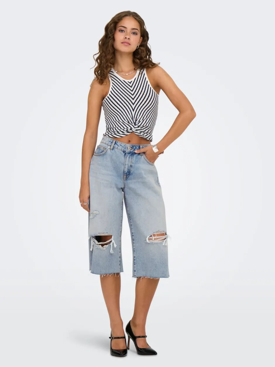 Hot ONLCOBAIN Mellemhøj talje Loose fit Denim-shorts Dame Shorts|Double Denim