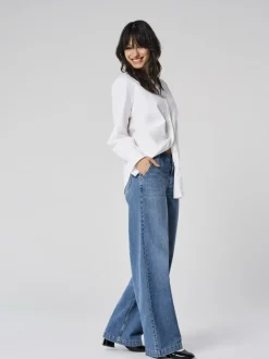 Online ONLCOMET Mellemhøj talje Wide leg fit Jeans Dame Jeans|Jeans