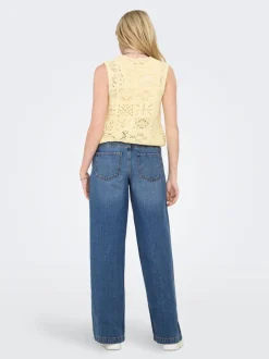 Online ONLCOMET Mellemhøj talje Wide leg fit Jeans Dame Jeans|Jeans