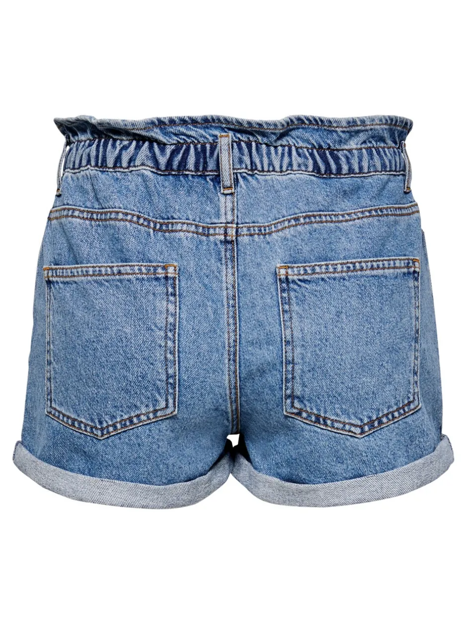 Hot ONLCUBA Høj talje Relaxed fit Denim-shorts Dame Shorts|Double Denim
