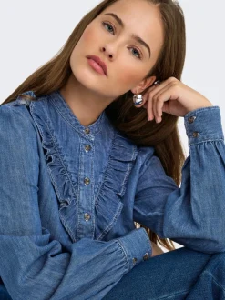 Hot ONLDASHA-SEVIGNY Denim-skjorte Dame Skjorter