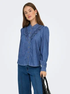 Hot ONLDASHA-SEVIGNY Denim-skjorte Dame Skjorter
