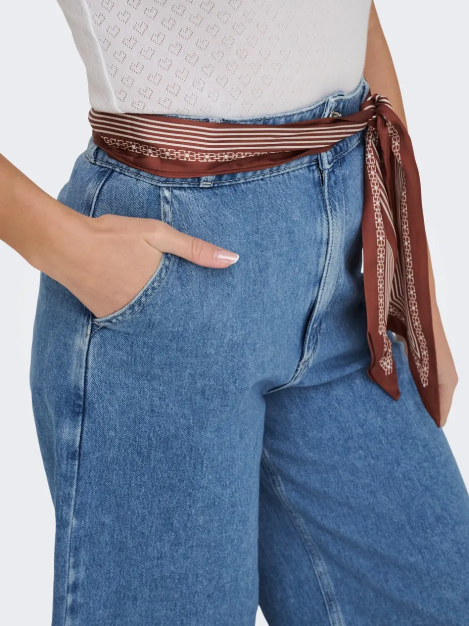 Online ONLDAVINA Mellemhøj talje Regular fit Denim-shorts Dame Shorts|Double Denim